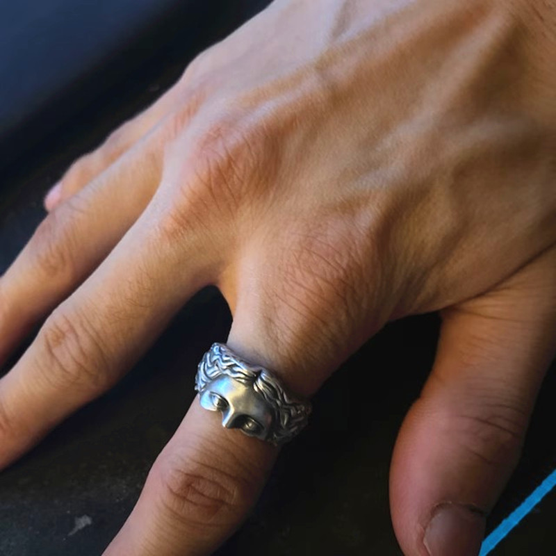 Creative Venus Half Mask Ring  - Vintage Open Face Retro Helmet review and price