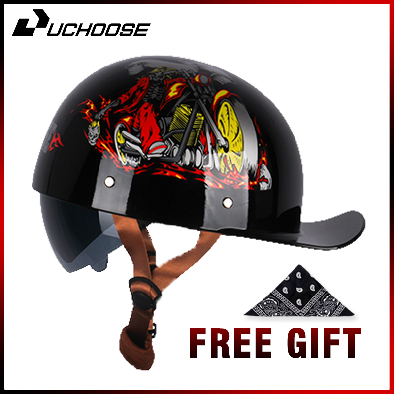 Uchoose Summer Motorcycle Casq - Vintage Open Face Retro Helmet review and price