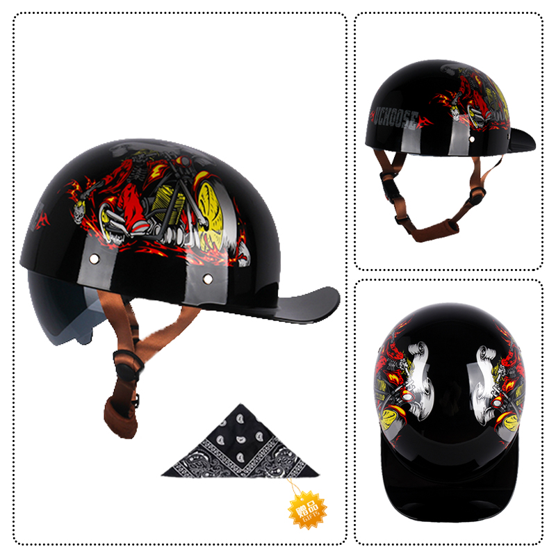 Uchoose Summer Motorcycle Casq - Vintage Open Face Retro Helmet review and price