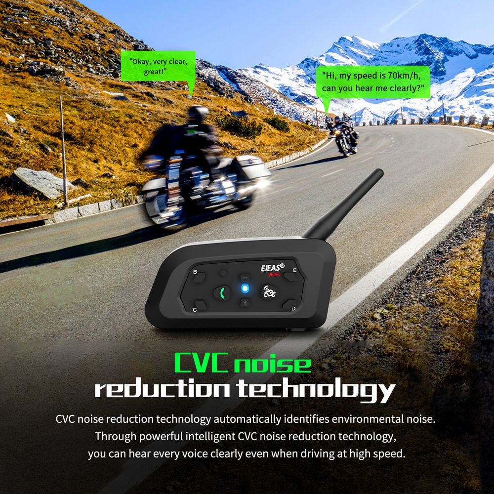 EJEAS V6 PRO+ Motorcycle Helme - Full Face Motorcycle Helmet With Bluetooth review and price