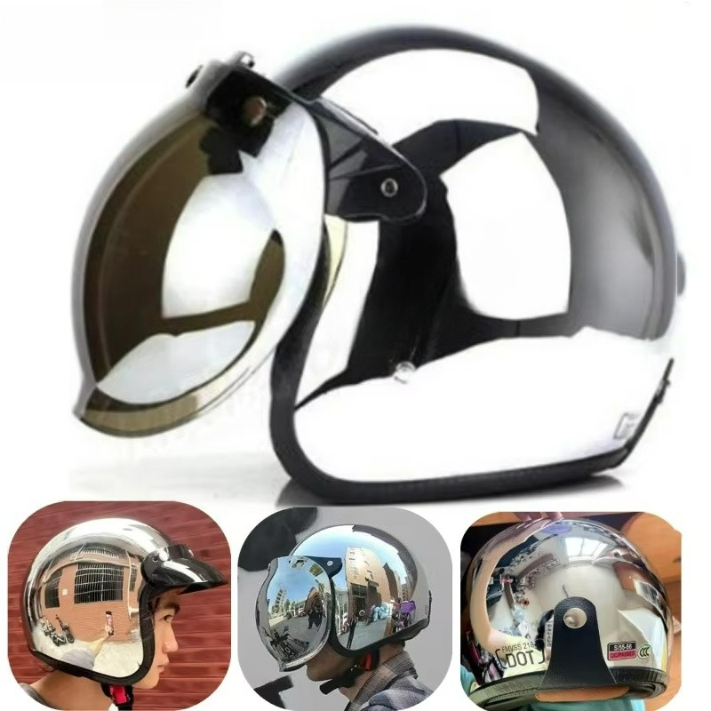Hot Unique Silver Plating Open - Vintage Open Face Retro Helmet review and price