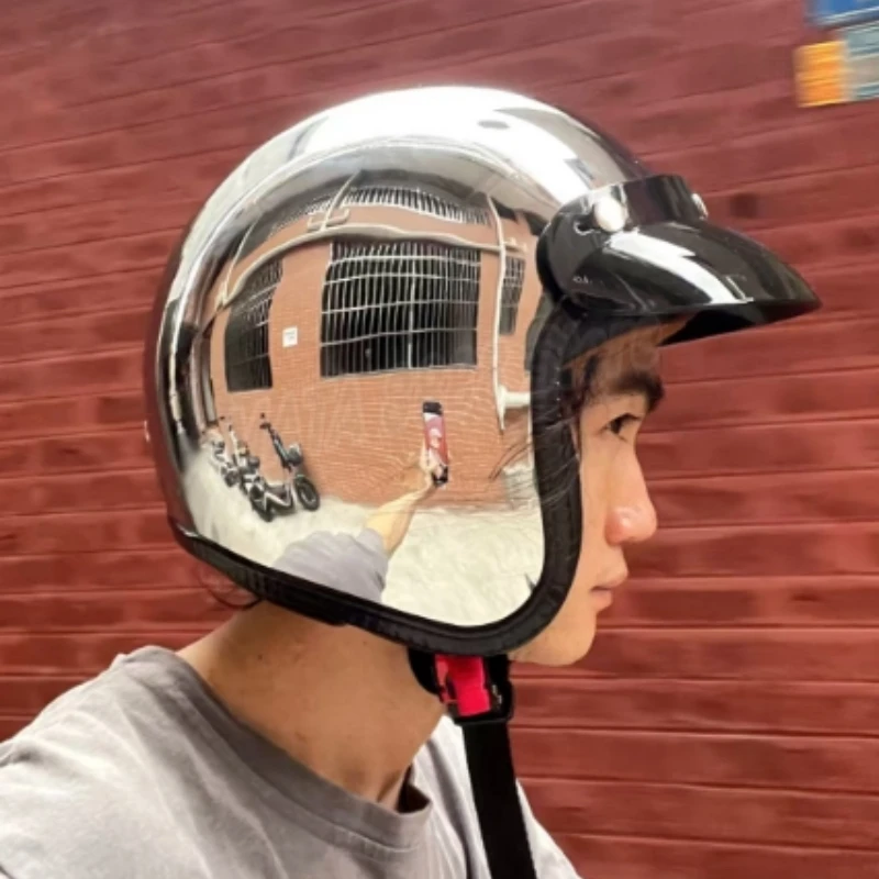 Hot Unique Silver Plating Open - Vintage Open Face Retro Helmet review and price