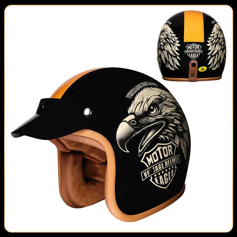 Retro Vintage 3/4 Open Face He - Vintage Open Face Retro Helmet review and price